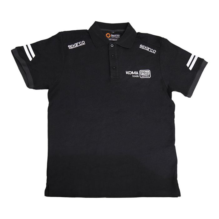 Sparco Polo técnico con zonas reflectantes, hombros reforzados, inserciones a contraste - Negro, Talla M Sparco Polo técnico con zonas reflectantes, hombros reforzados, inserciones a contraste - Negro, Talla M