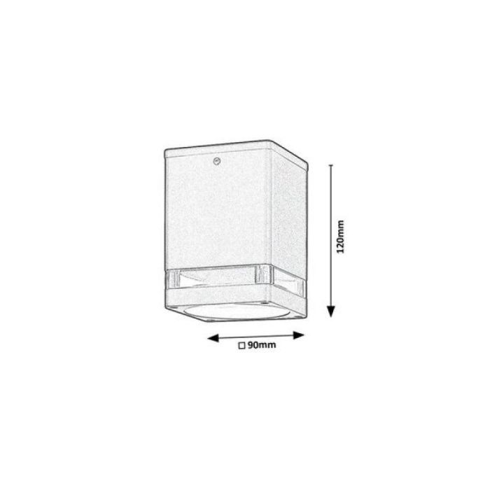 RABALUX RAB-7818 Plafón Techo Exterior Zombor Moderno 1xGU10 IP54 Aluminio Gris Antracita Cuadrado 90x90mm Sin Bombilla 1 RABALUX RAB-7818 Plafón Techo Exterior Zombor Moderno 1xGU10 IP54 Aluminio Gris Antracita Cuadrado 90x90mm Sin Bombilla 1