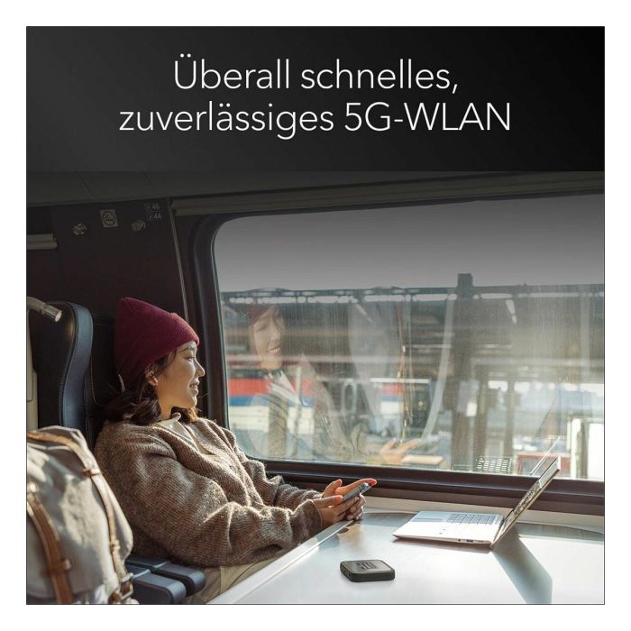 NETGEAR MR3150-100EUS Nighthawk M3 Router Móvil 5G Wi-Fi 6 Doble Banda Negro Portátil 2