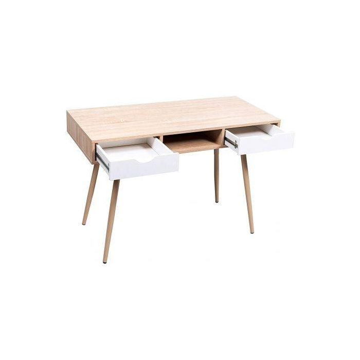 Mesa de Escritorio Eurosilla Berkeley/ 50 x 110 x 75cm / Acabado Blanco y Roble 2 Mesa de Escritorio Eurosilla Berkeley/ 50 x 110 x 75cm / Acabado Blanco y Roble 2