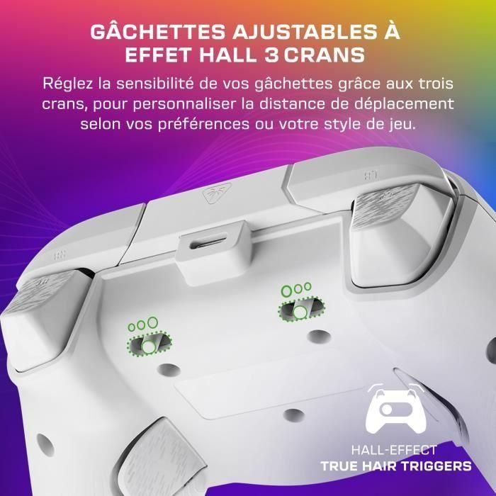 Gamepad - Xbox Series X|S, Xbox One y PC - Afterglow Wave - RGB - Con cable - Blanco - TURTLE BEACH 3