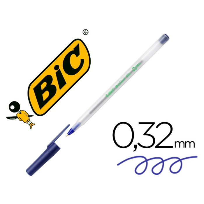 Bic Bolígrafo Ecolutions Round Stic Azul Reciclado 74% Punta Media 0 Bic Bolígrafo Ecolutions Round Stic Azul Reciclado 74% Punta Media 0