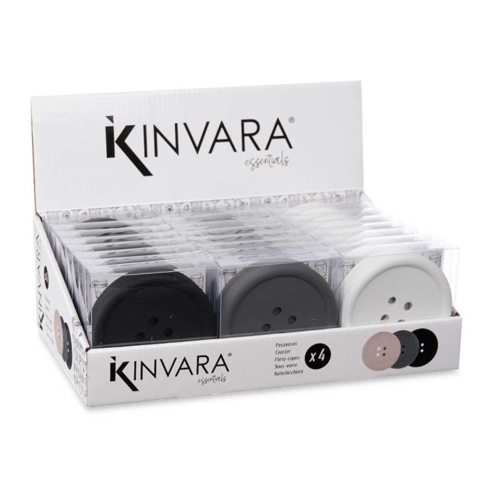 Set 4 Posavasos de Silicona Kinvara - 9x9 cm, Color Oscuro (48 Unidades) 2