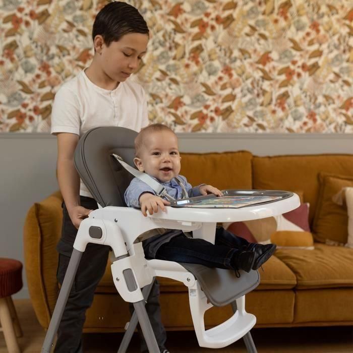 Trona NANIA BIANCA - 6 meses a 36 meses - Respaldo reclinable - Altura regulable - Plegado compacto - Gris 1 Trona NANIA BIANCA - 6 meses a 36 meses - Respaldo reclinable - Altura regulable - Plegado compacto - Gris 1