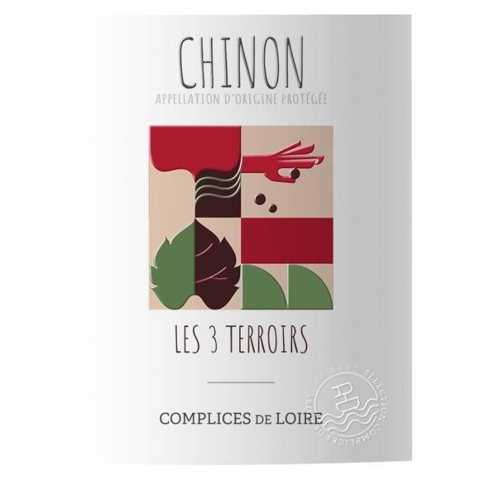 Les Trois Terroirs Chinon - Vino tinto del Loira 1