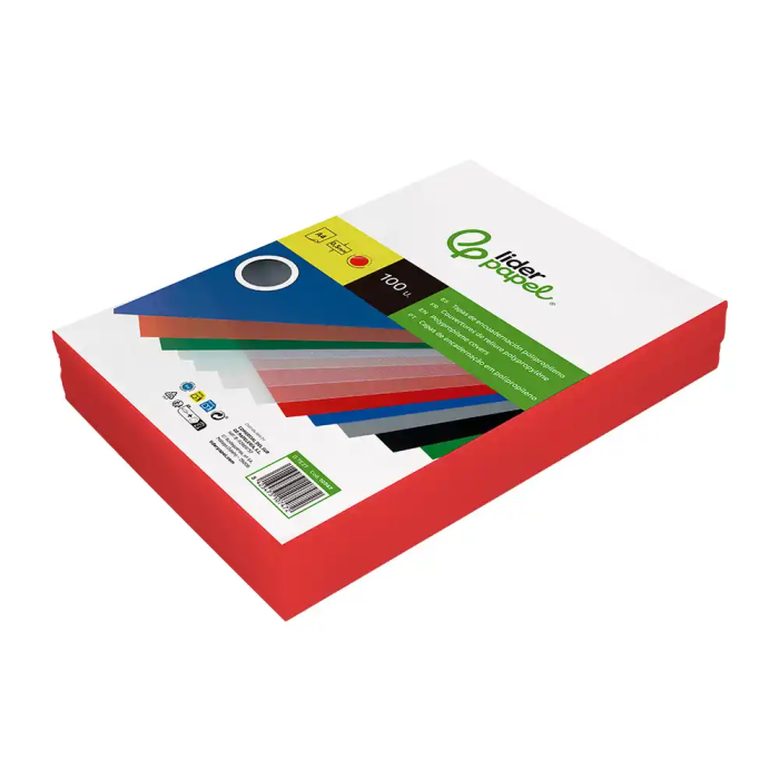 Liderpapel Tapas Polipropileno A4 0.5 mm Rojo Translucido Paquete 100 Unidades 4