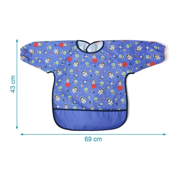 Babero Impermeable Con Mangas Azul 3 Babero Impermeable Con Mangas Azul 3