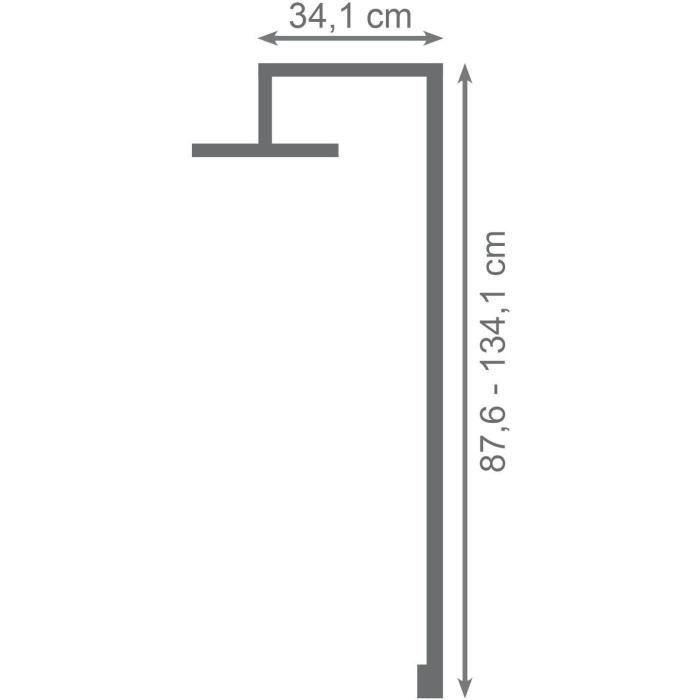 Columna de ducha con grifo termostático - EDOUARD ROUSSEAU - DODDY - Latón cepillado 1