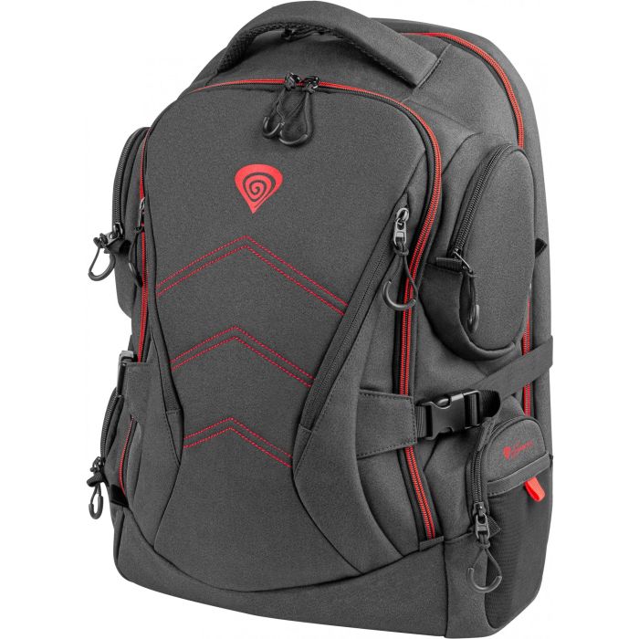 GENESIS Pallad 550 Mochila Gaming para Portátiles 17.3 pulgadas, Negro Rojo, Resistente al Agua y Golpes, con Múltiples Compartimentos 7 GENESIS Pallad 550 Mochila Gaming para Portátiles 17.3 pulgadas, Negro Rojo, Resistente al Agua y Golpes, con Múltiples Compartimentos 7