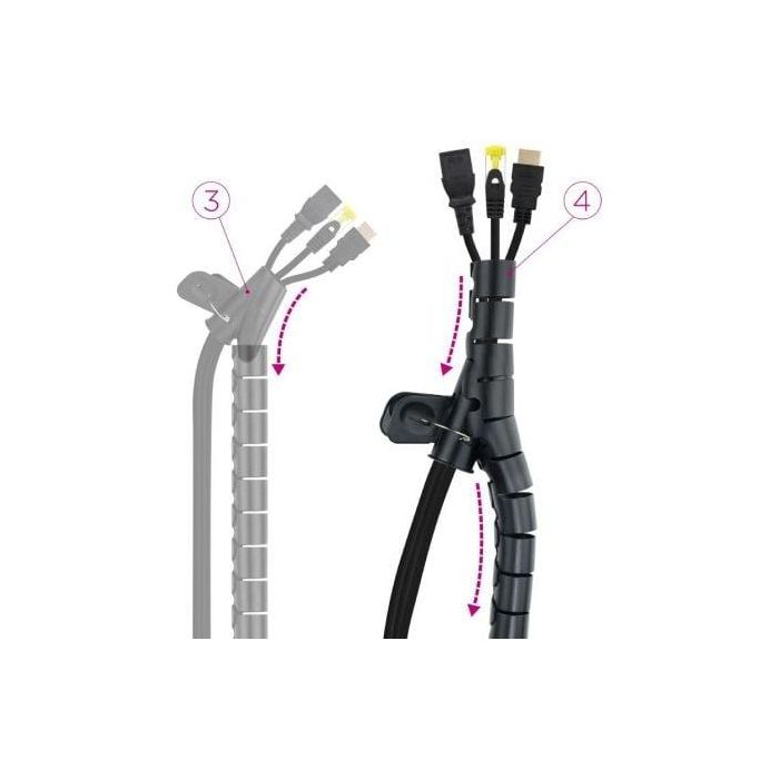 Organizador de Cables en Espiral Nanocable 10.36.0003-BK/ 3m 3 Organizador de Cables en Espiral Nanocable 10.36.0003-BK/ 3m 3