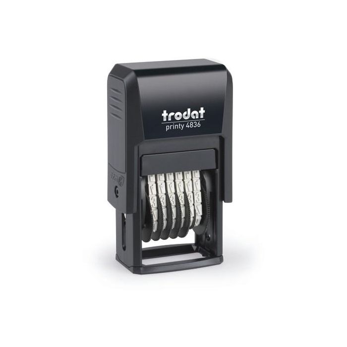 Trodat Stempel 4836 Sello Numerador Autoentintado Printy 3.8x21mm Negro con Cojín