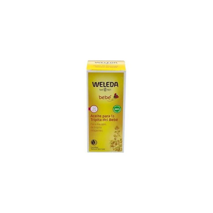 WELEDA Aceite Bebé para Cólicos y Gases con Cardamomo y Manzanilla, 100% Natural, Masaje Abdominal Lactante 50ml
