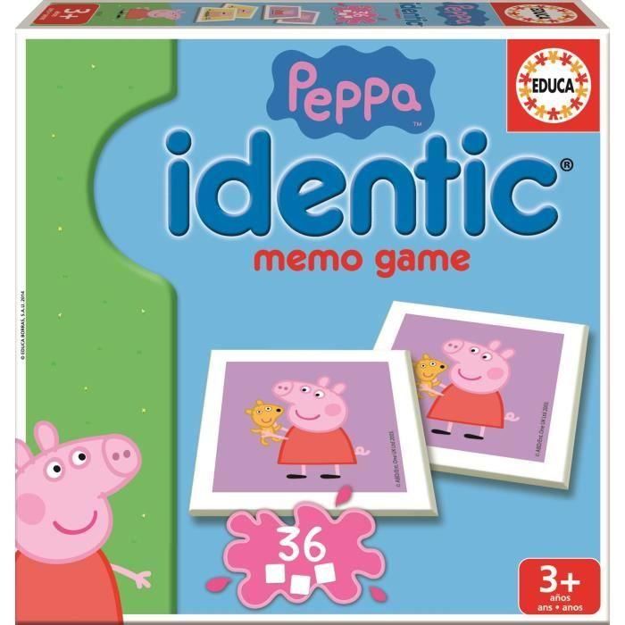 Juego identic peppa pig con 36 cartas