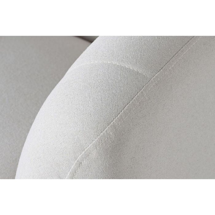 DKD Home Decor Sillón Scandi Beige Negro Poliéster Madera. Dimensiones 75x73x81cm, Altura asiento 43cm, Soporta 120kg, Desmontable. 1