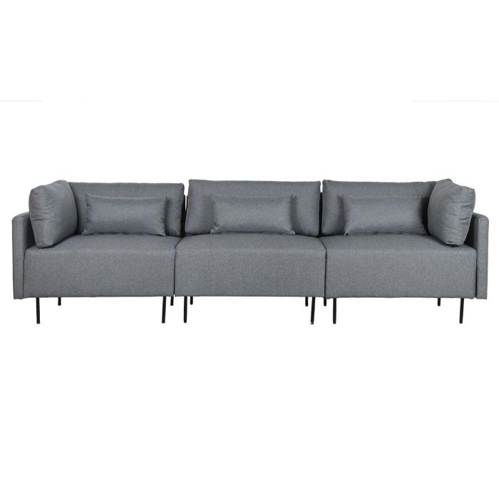Sofá Chaise Longue DKD Home Decor Gris Metal Moderno 276 x 152,5 x 84 cm 3 Sofá Chaise Longue DKD Home Decor Gris Metal Moderno 276 x 152,5 x 84 cm 3