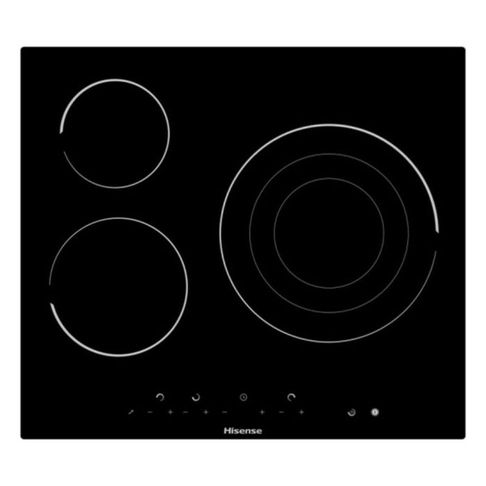 Placa Vitrocerámica Hisense 1 60 cm Negro 60 cm 5700 W Placa Vitrocerámica Hisense 1 60 cm Negro 60 cm 5700 W