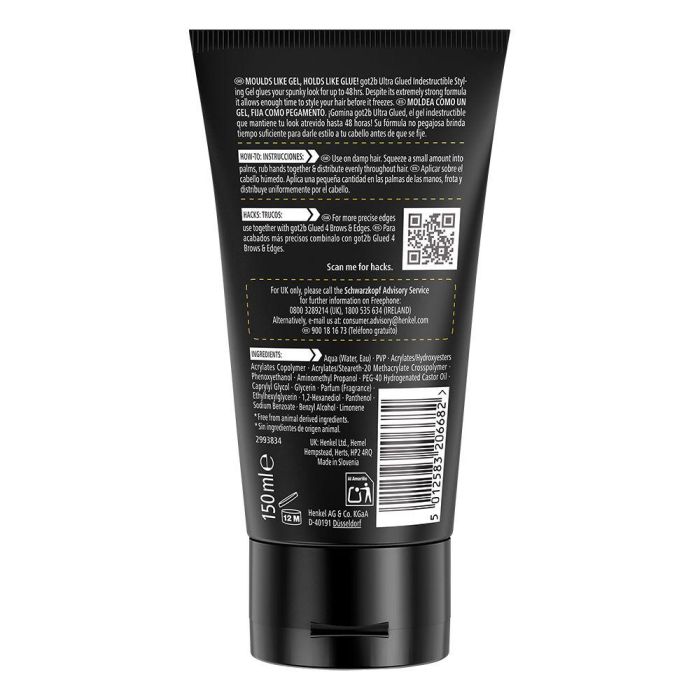 Got2b ultra glued gel de peinado 150 ml 1