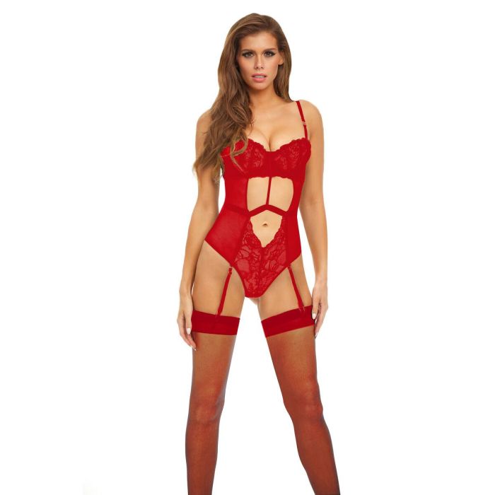 Body Bombshell Boudoir Rojo M