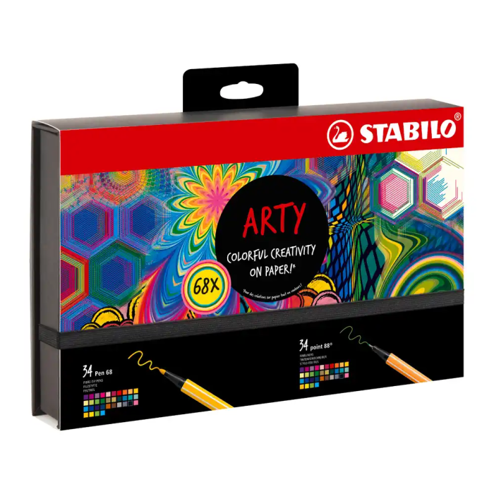 Stabilo Estuche Rotuladores Pen 68/88 Arty Line Hero de 68 unidades surtidas, punta fina 1 mm 4