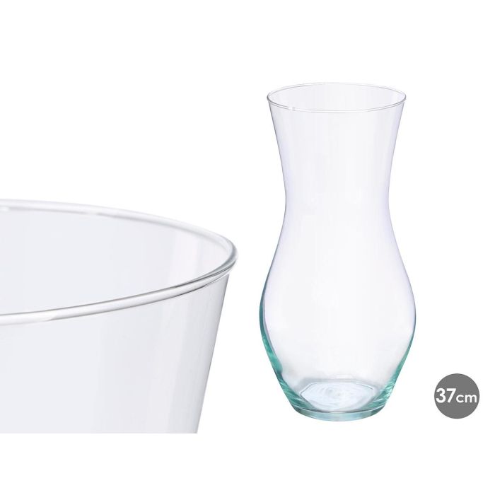 Giftdecor Jarrón de Cristal Abombado 37 cm - Vidrio Transparente 17x17x37 cm (4 Unidades) Giftdecor Jarrón de Cristal Abombado 37 cm - Vidrio Transparente 17x17x37 cm (4 Unidades)