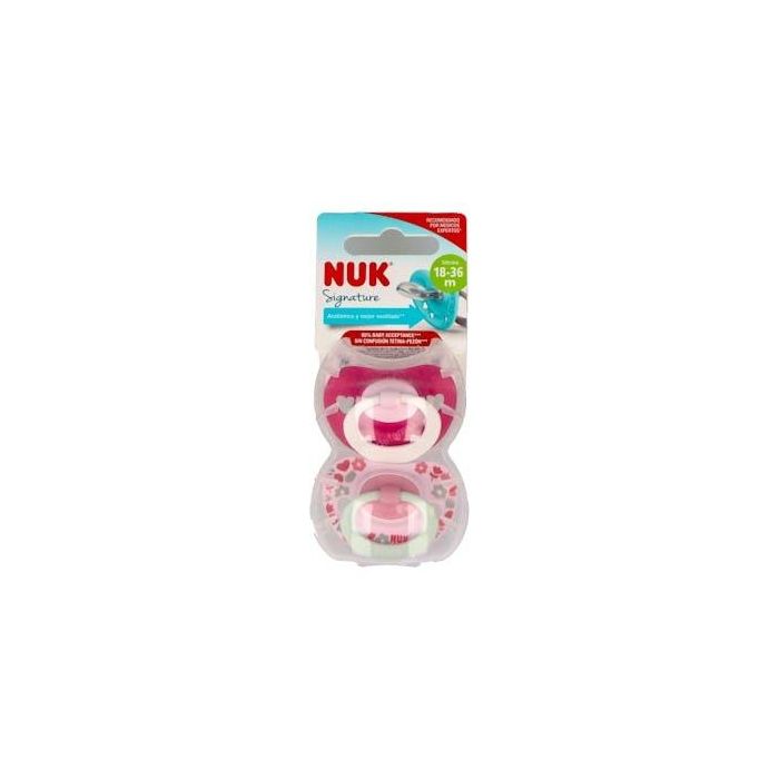 NUK Chupete Signature 18-36 Silicona 2 Ud.