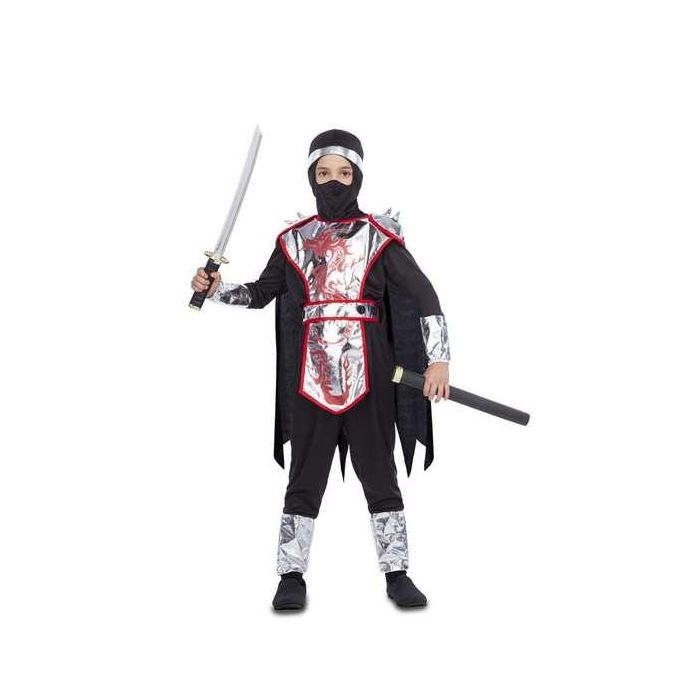 Disfraz ninja dragon armadura con capa, camiseta, pantalón, cinturón y verdugo talla 5-6 y 1 Disfraz ninja dragon armadura con capa, camiseta, pantalón, cinturón y verdugo talla 5-6 y 1