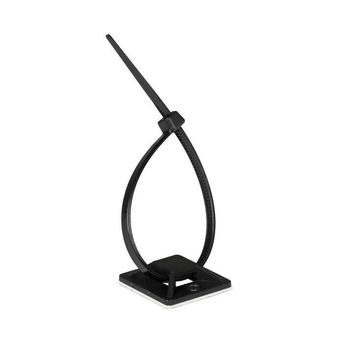 ProXtend Pinzas Autoadhesivas para Cables Negras 25x25mm, Pack de 50 Unidades 1 ProXtend Pinzas Autoadhesivas para Cables Negras 25x25mm, Pack de 50 Unidades 1