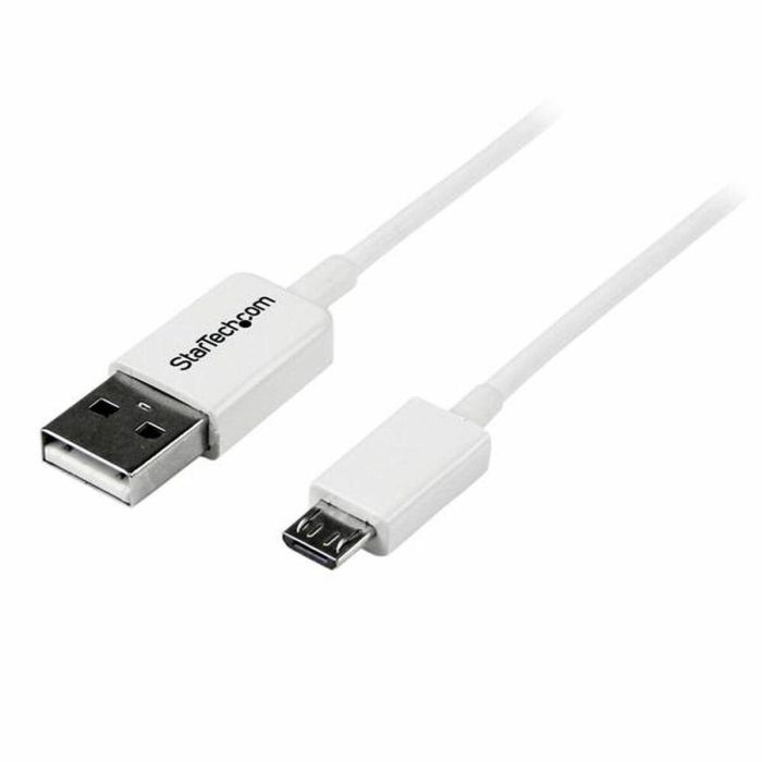 Cable USB a micro USB Startech USBPAUB2MW Blanco Amarillo (4 Unidades) Cable USB a micro USB Startech USBPAUB2MW Blanco Amarillo (4 Unidades)