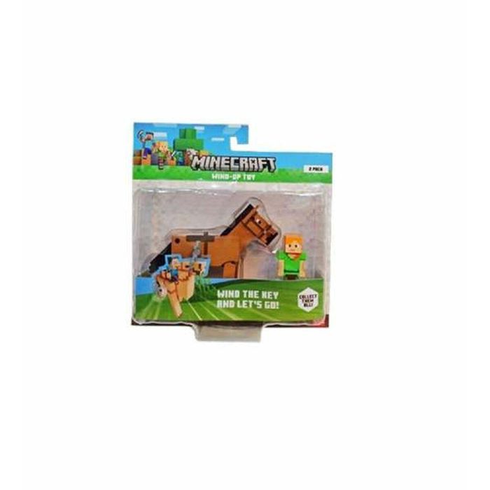 Bizak Figura de Acción y Animal Minecraft con Movimiento de Cuerda – Juguete Coleccionable para Niños de +3 Años, Personaje de Videojuego