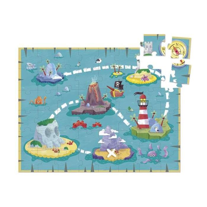 Puzzle XXL piratas.incluye un barco pirata para jugar con el mapa del tesoro. 11