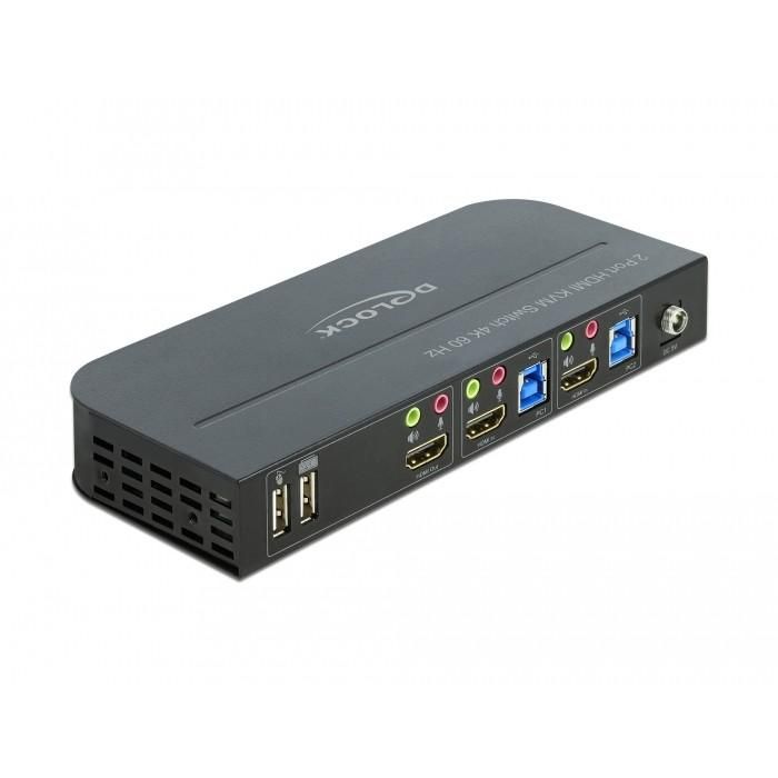 DeLOCK HDMI KVM Switch 4K 60Hz con USB 3.0 y Audio 1