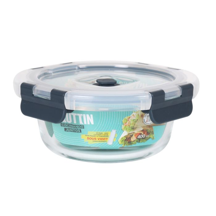 Quttin Fiambrera Redonda con Tapa, 400 cc, Ø15x6.2 cm (12 Unidades) 3