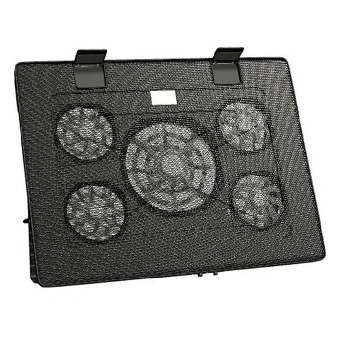 Mars Gaming Base Refrigeración Portátil MNBC2 para Gaming, 5 Ventiladores, LED Rojo, Hasta 17.3", USB 2.0 3