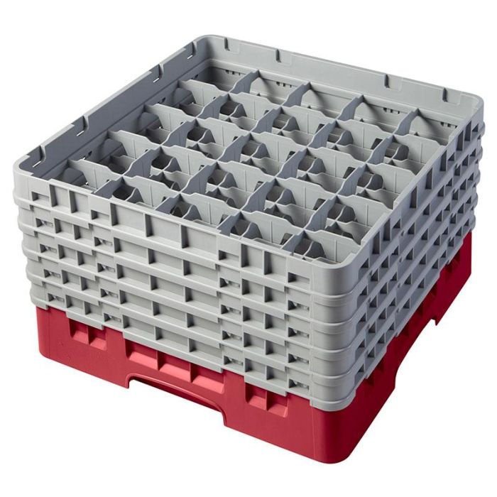 CAMBRO - 25S958-416 - Cesta de lavado 25 comp. 5 alturas - 8,7 cm Ø máx. - alt. máx. 25,8 cm - 50 x 50 x 30,8 cm - Arándano