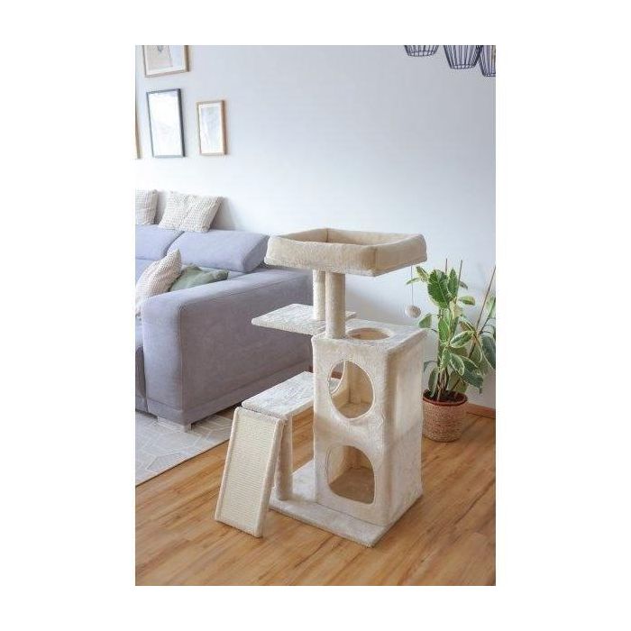 Kerbl ALE4018653387702 Rascador para gatos Alessia 100 cm, suave, con nicho de dos pisos 3 Kerbl ALE4018653387702 Rascador para gatos Alessia 100 cm, suave, con nicho de dos pisos 3