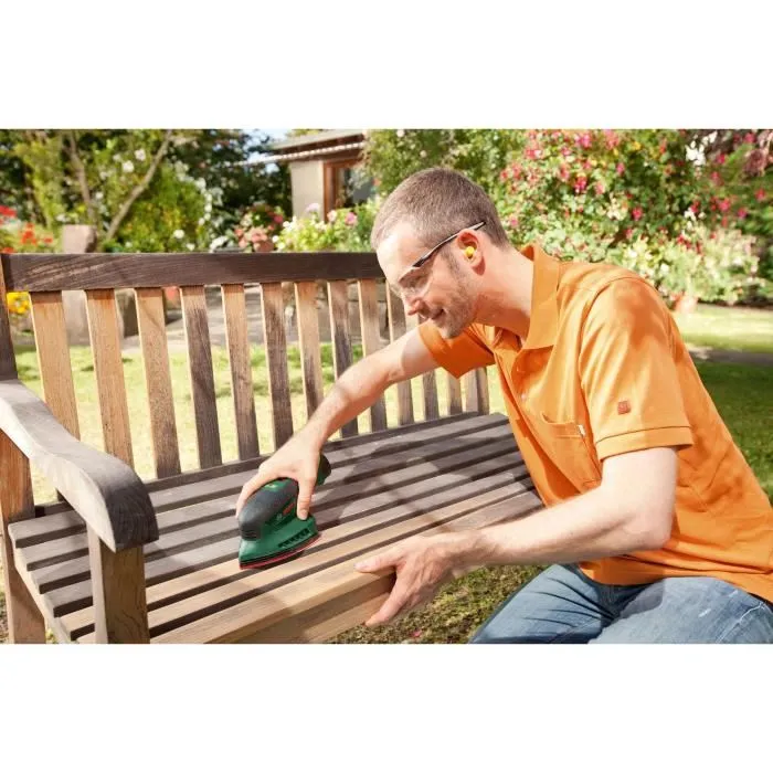 BOSCH EasySander 12 Lijadora Múltiple Inalámbrica, PowerAutomatic, Compacta y Práctica, Caja 1x2,5Ah 5