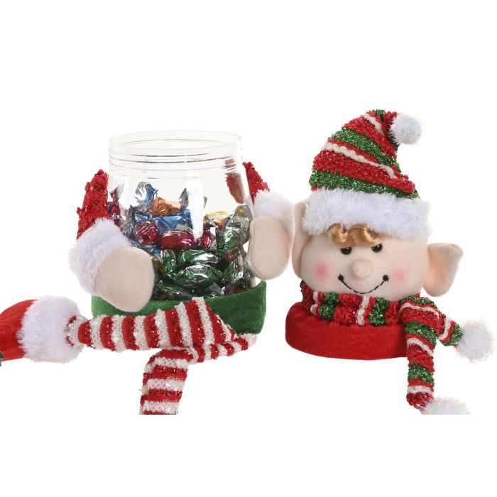 DKD Home Decor Figura Navidad Tradicional Elfo Multicolor Poliester Pe 15 x 46 x 15 cm (6 Unidades) 2