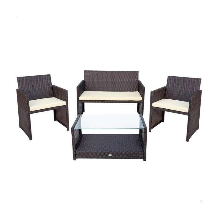 Conjunto de sofá (108x59x76 cm) + 2 sillones (59x76 cm) + mesa (85x45x41 cm) aktive Conjunto de sofá (108x59x76 cm) + 2 sillones (59x76 cm) + mesa (85x45x41 cm) aktive