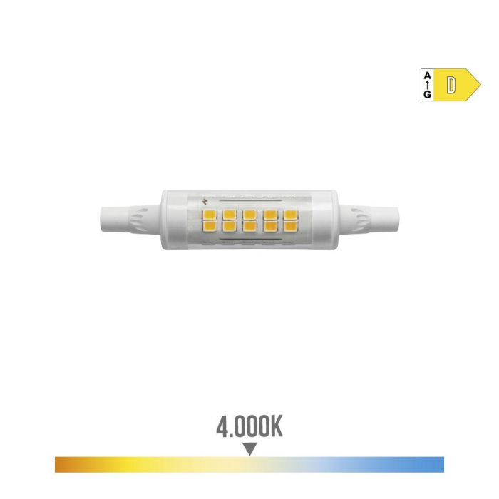 Bombilla lineal led 78mm r7s 5.5w 780lm 4000k luz dia ø16x78mm edm