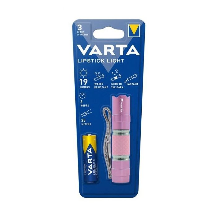 Varta 16617101421 Minilinterna de Aluminio Rosa Lipstick Light 1xAA 2 Varta 16617101421 Minilinterna de Aluminio Rosa Lipstick Light 1xAA 2