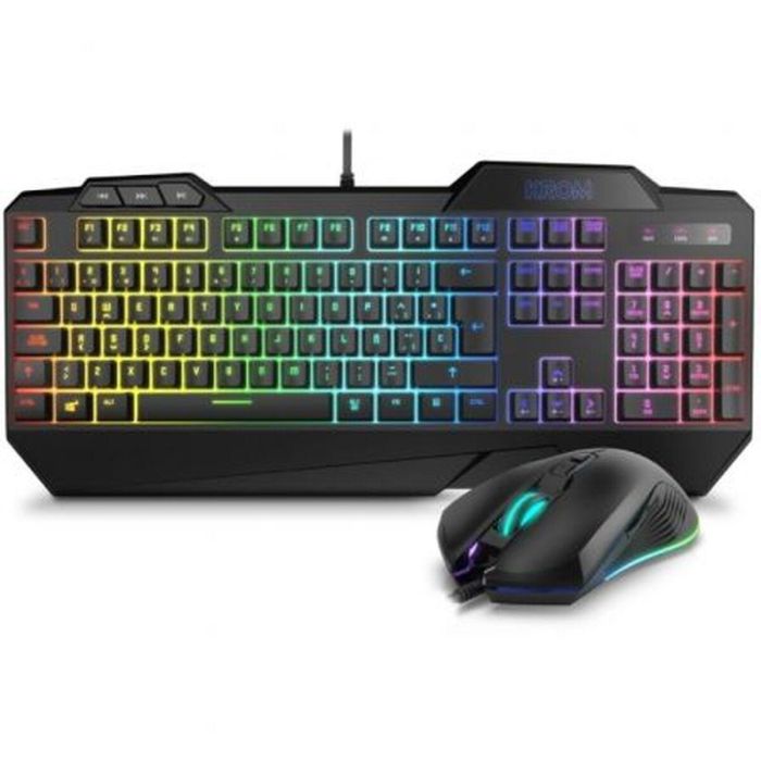 Teclado y Ratón Gaming Krom NXKROMKRSHRSP Negro 1