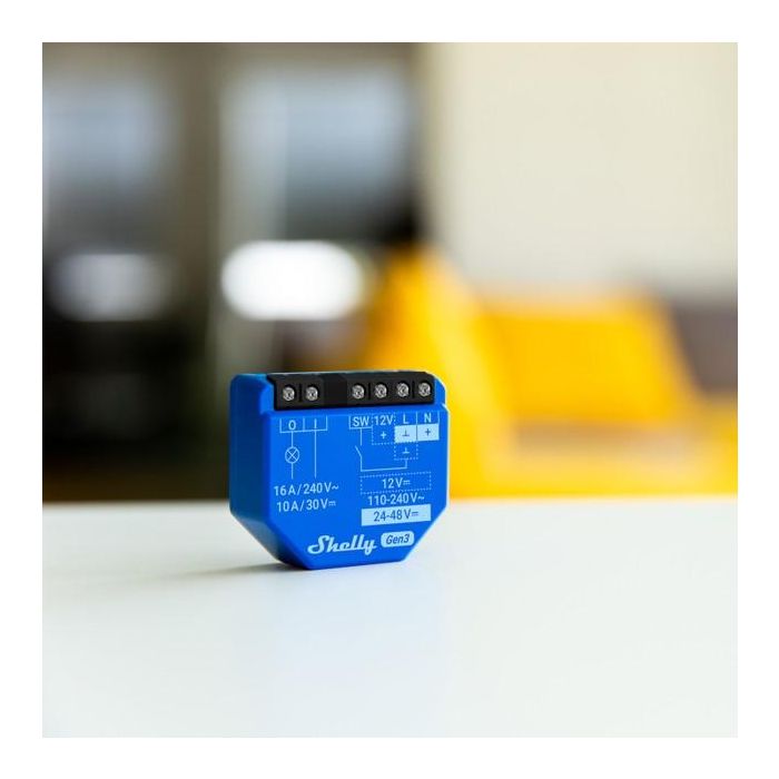 Shelly Relais 1 Gen3 max 16A WLAN BT Interruptor Inteligente Inalámbrico 1