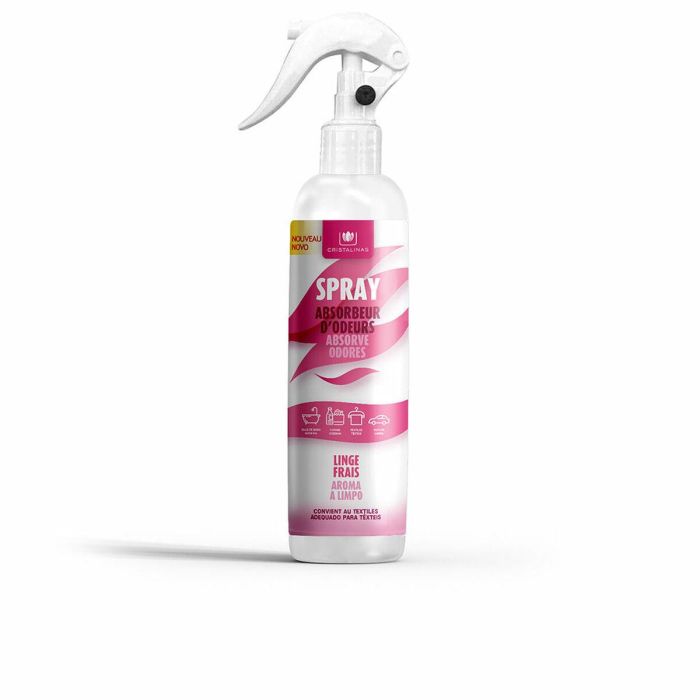 Cristalinas Ambientador Spray Absorbe Olores Aroma a Limpio 250 ml - Combate y Neutraliza Olores No Deseados del Hogar Cristalinas Ambientador Spray Absorbe Olores Aroma a Limpio 250 ml - Combate y Neutraliza Olores No Deseados del Hogar