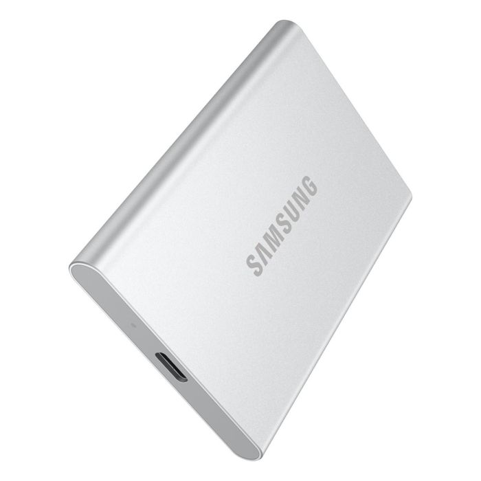 SAMSUNG Portable SSD T7 1TB USB-C 3.2 Gen 2 (10 Gbps) Externo Aluminio Plata - MU-PD1T0G/WW