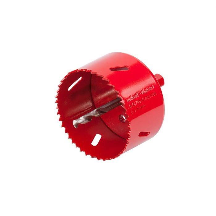 Wolfcraft Sierra de Corona Bimetal con Adaptador y Broca Piloto Ø74 mm