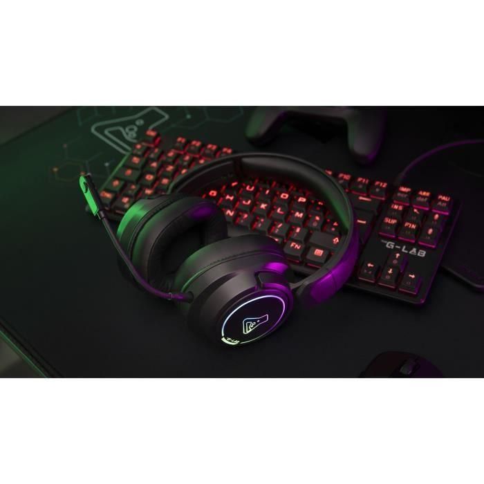 Auriculares inalámbricos para juegos - The G-Lab - KORP IRIDIUM - Micrófono - RGB - PC/PS4/Xbox One - Negro 4 Auriculares inalámbricos para juegos - The G-Lab - KORP IRIDIUM - Micrófono - RGB - PC/PS4/Xbox One - Negro 4