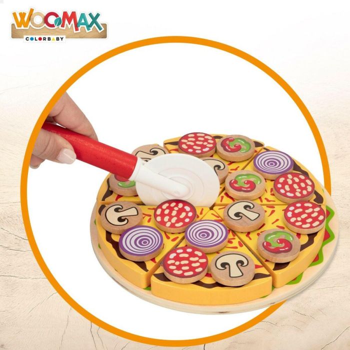 Juego de Madera Woomax Pizza 27 Piezas (6 Unidades) 5