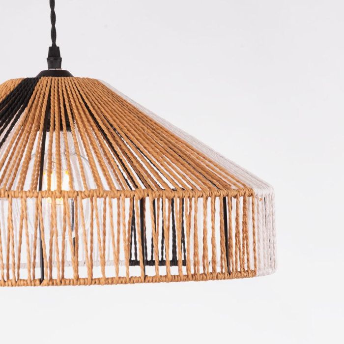 Krefeld SKD-P80037 Lámpara Colgante de Cuerda Natural, Diseño Original. Ideal para Interiores: Salón, Comedor, Restaurante. E27 4 Krefeld SKD-P80037 Lámpara Colgante de Cuerda Natural, Diseño Original. Ideal para Interiores: Salón, Comedor, Restaurante. E27 4