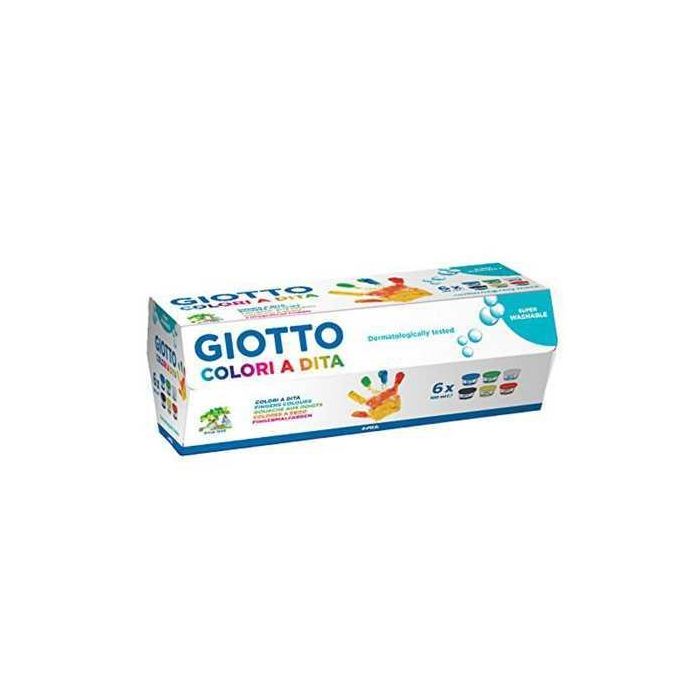 Giotto Pintura De Dedos De 100 mL Colores Estuche De 6 Botes Giotto Pintura De Dedos De 100 mL Colores Estuche De 6 Botes