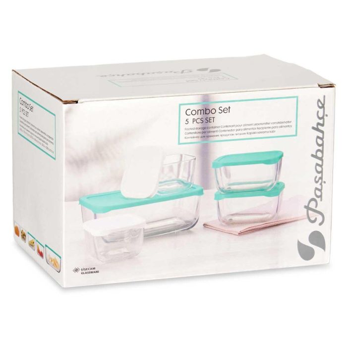 Set 5 Fiambreras Snow Box Pasabahce 12x7x20cm (Set de 4) 2 Set 5 Fiambreras Snow Box Pasabahce 12x7x20cm (Set de 4) 2